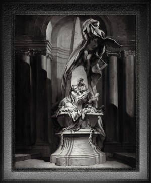 Monument to Mignard by Francois Boucher Classical Fine Art Reproduction